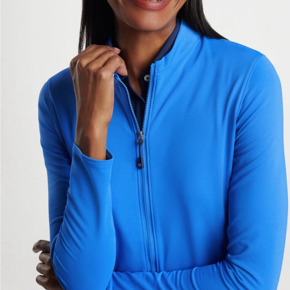 Peter Millar- Lightweight Jacket Abaco Blue New With Tags Small Two Way Zipper - Picture 5 of 17